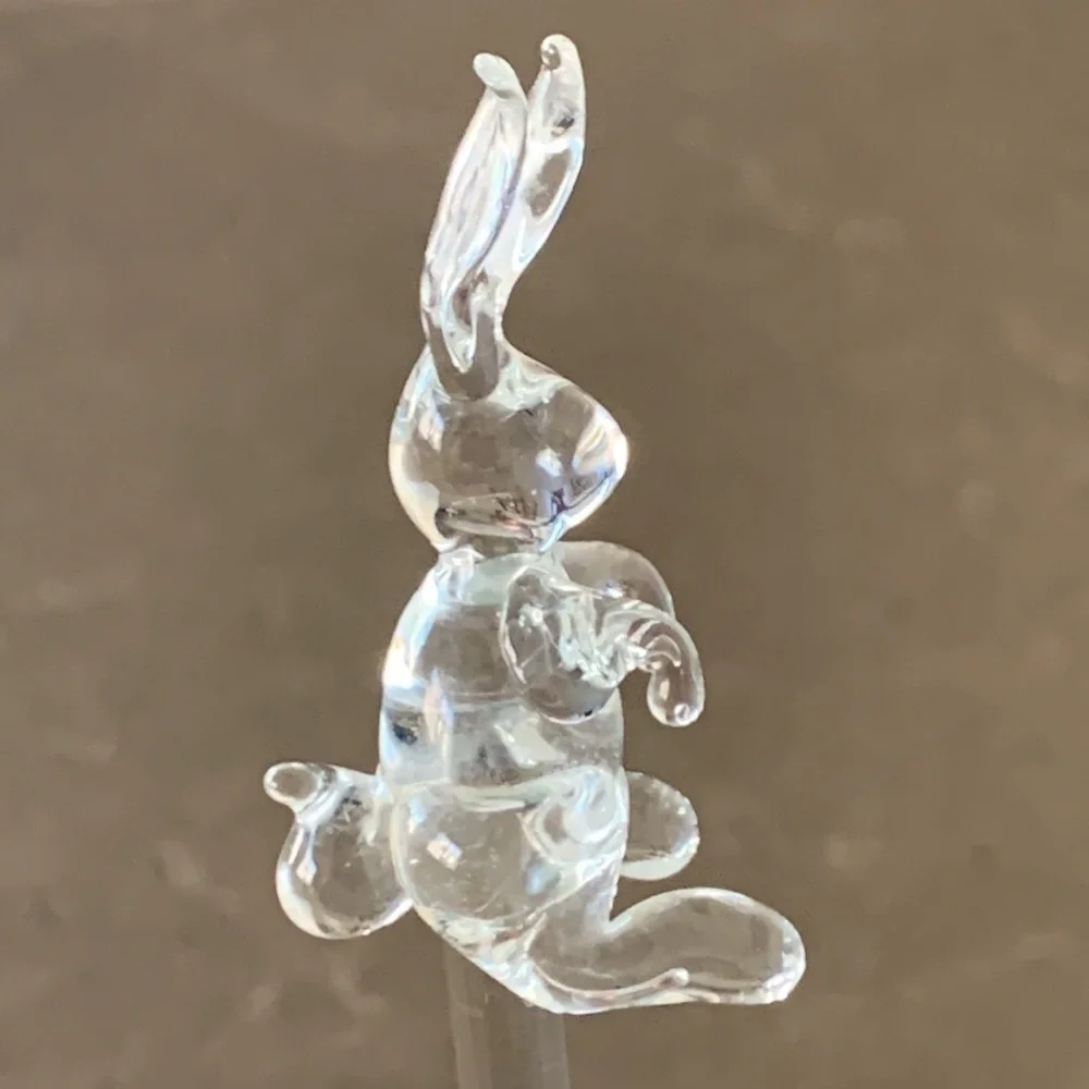 Last One! NWOT Princess House Crystal Glass Bunny Rabbit Swizzle Stick Stirrer